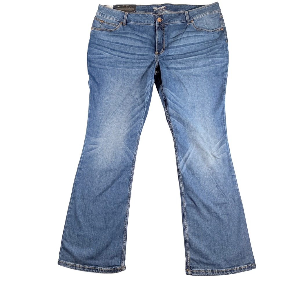 Wrangler Retro Mae Bootcut Jeans Women 26W x 34 Mid Rise Blue Denim 09PWZKM